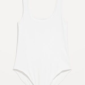 Old Navy Double-Layer Scoop-Neck Bodysuit White XL TALL